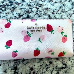 Kate Spade pink strawberry wallet